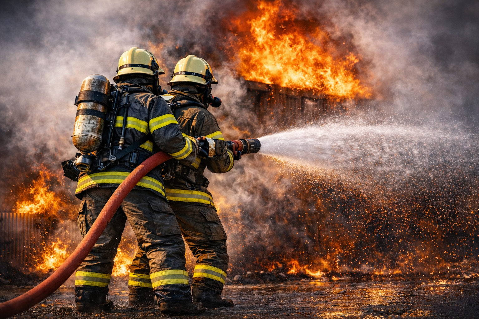 Feuerwehr im Brandeinsatz
